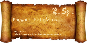 Magyari Szimóna névjegykártya